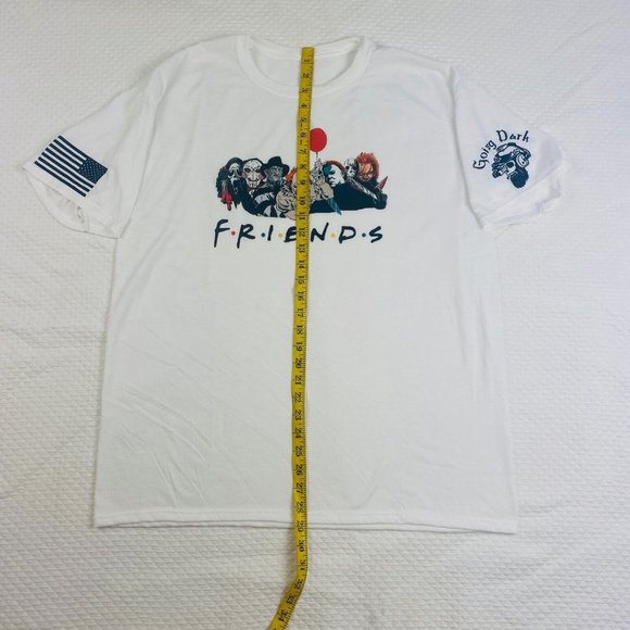 Horror Characters Friends Halloween Shirt Jason Chucky Pennywise Scream Size XL - Picture 6 of 7